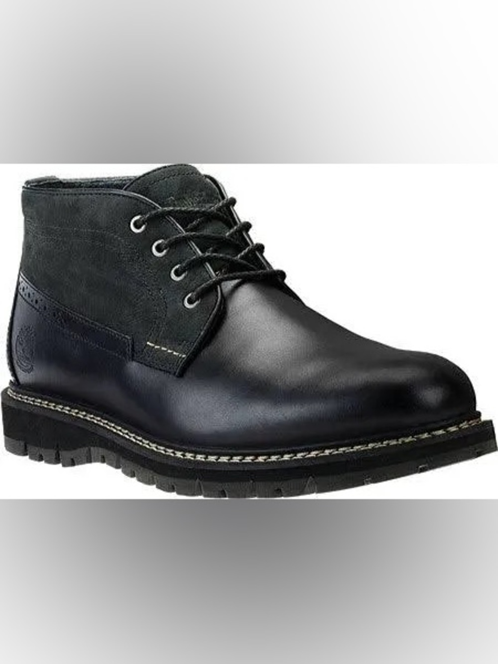 Timberland Mens BRITTON Chukka Boot Shoe Black -NEW- Fullgrain LEATHER Size 9.5